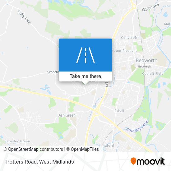 Potters Road map