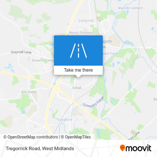 Tregorrick Road map