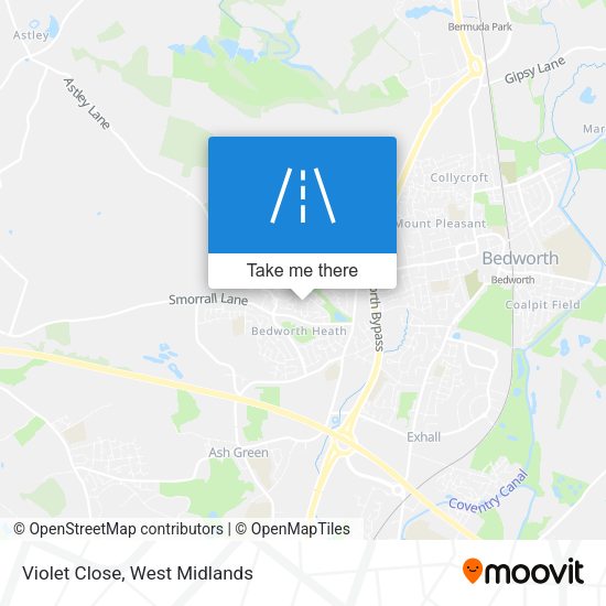 Violet Close map