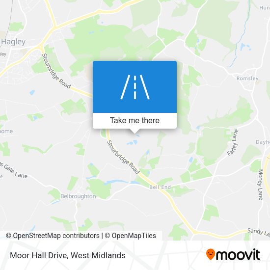 Moor Hall Drive map
