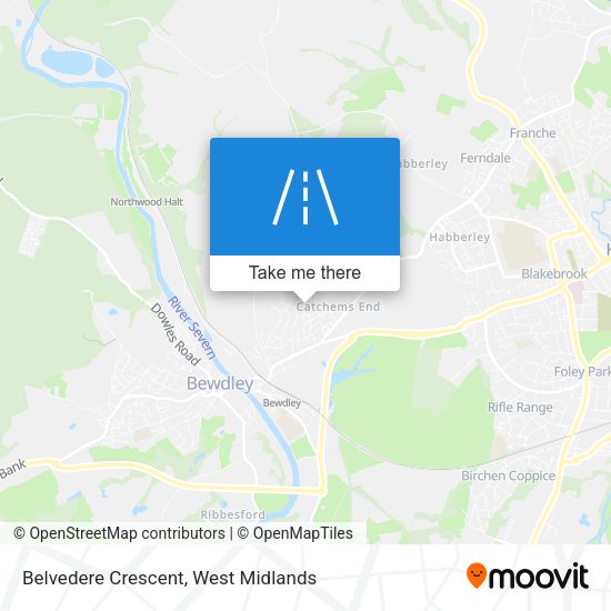 Belvedere Crescent map