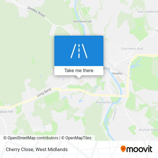 Cherry Close map