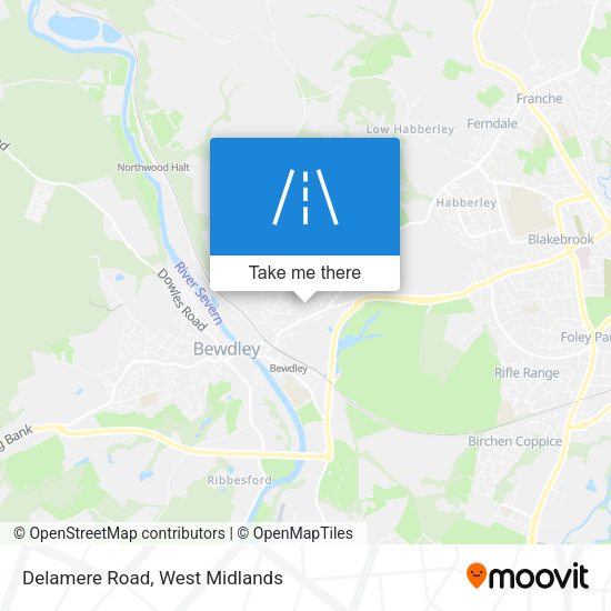Delamere Road map