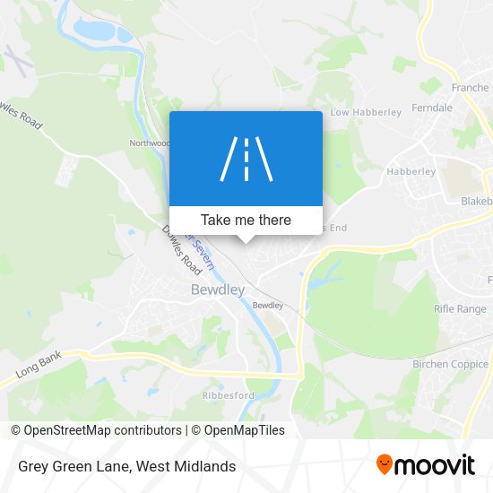 Grey Green Lane map