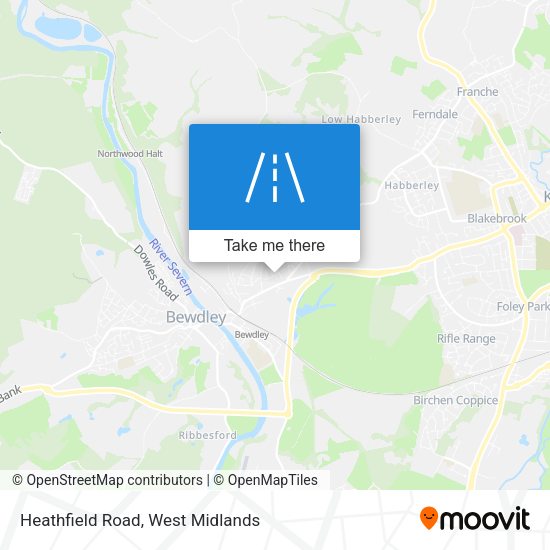 Heathfield Road map