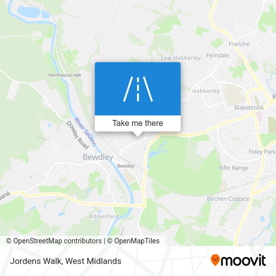 Jordens Walk map
