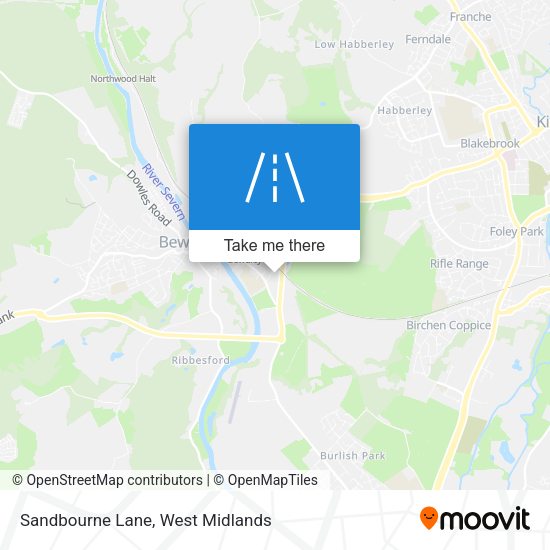 Sandbourne Lane map