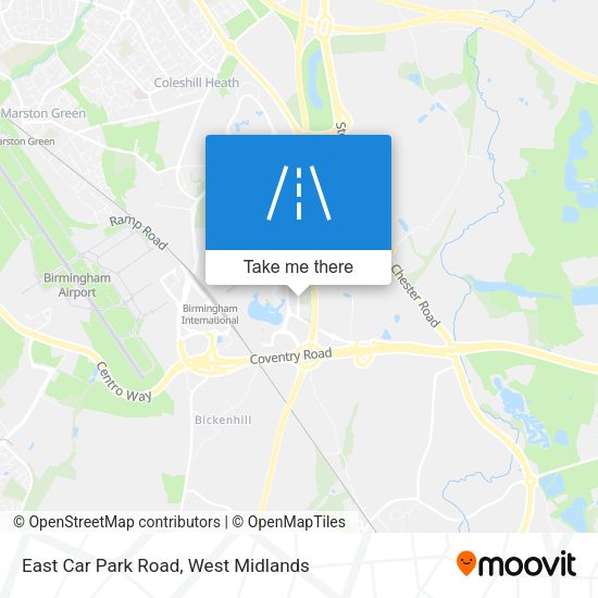 East Car Park Road map