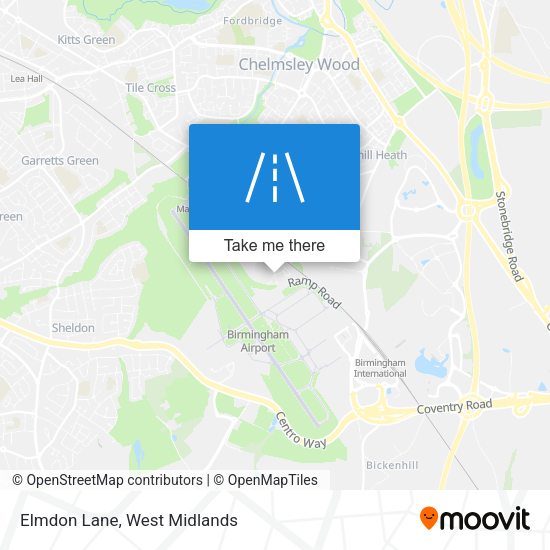 Elmdon Lane map
