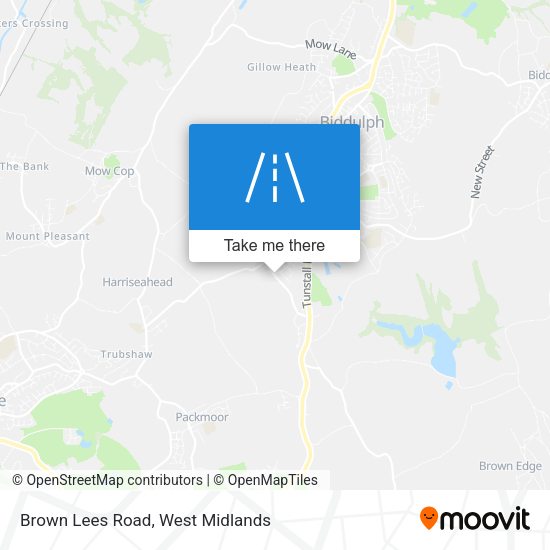 Brown Lees Road map