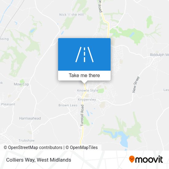 Colliers Way map