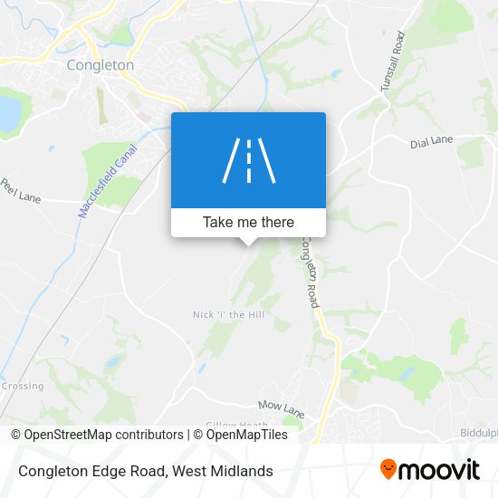 Congleton Edge Road map