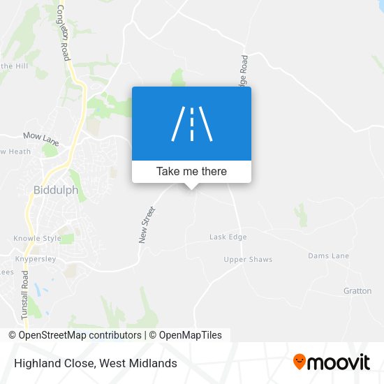 Highland Close map