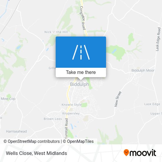Wells Close map