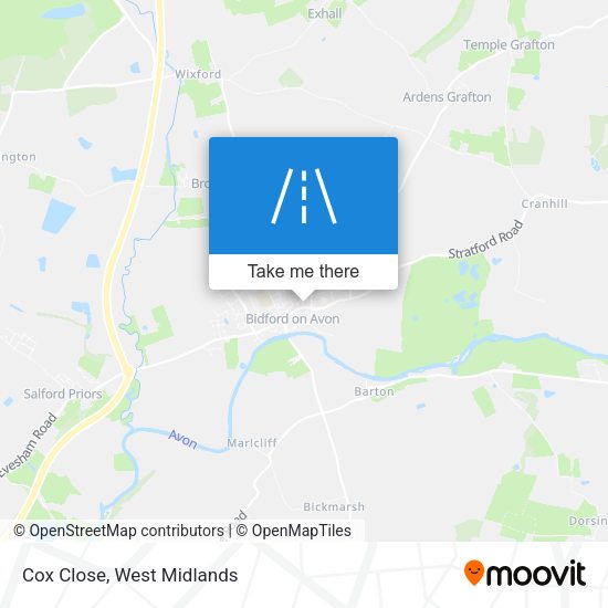 Cox Close map