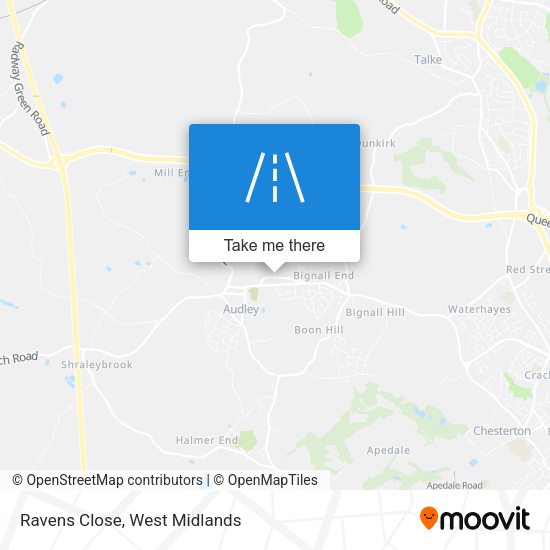 Ravens Close map