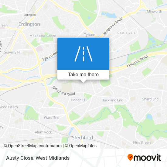 Austy Close map