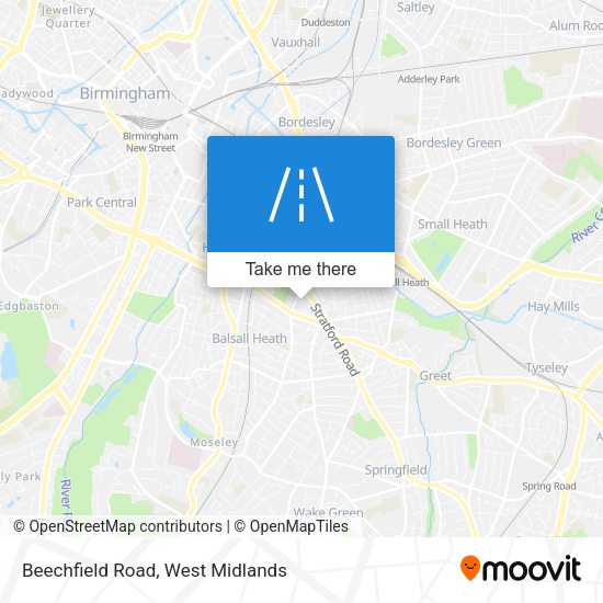 Beechfield Road map