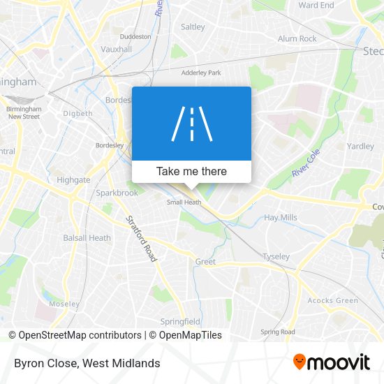 Byron Close map