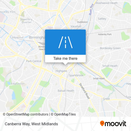 Canberra Way map