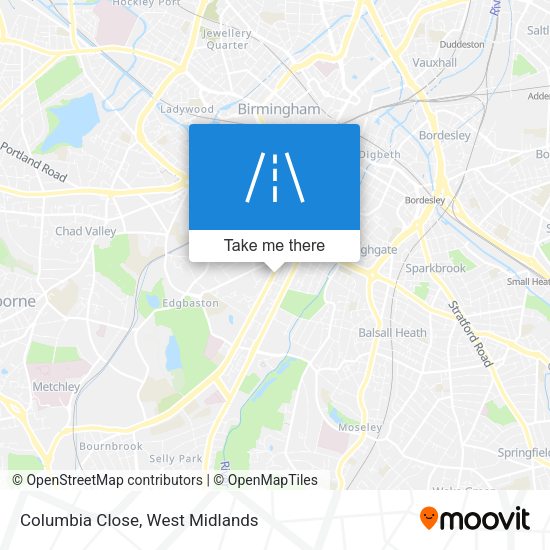 Columbia Close map