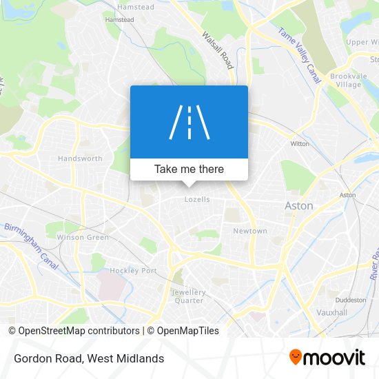 Gordon Road map