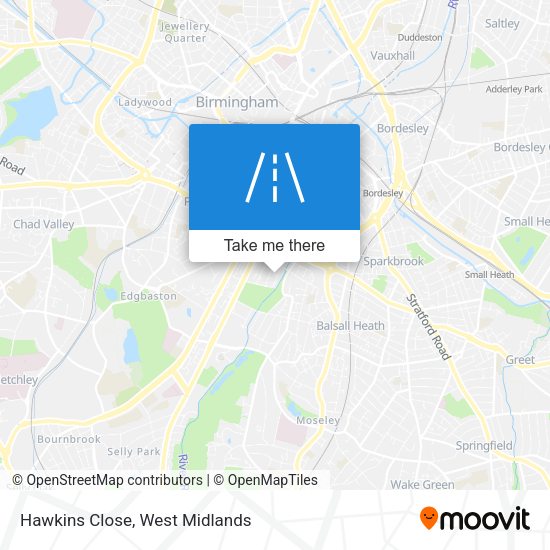 Hawkins Close map