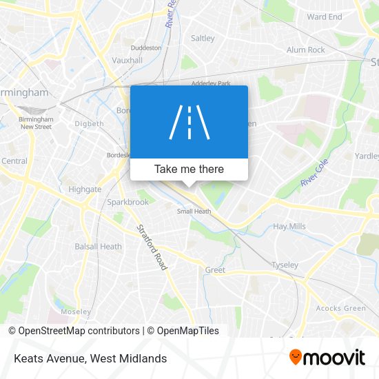 Keats Avenue map