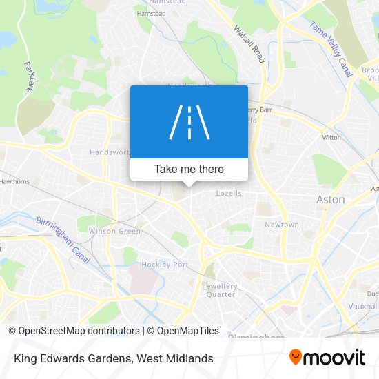 King Edwards Gardens map