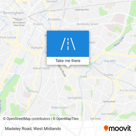 Madeley Road map