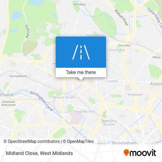 Midland Close map