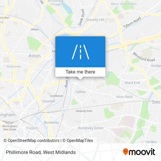 Phillimore Road map