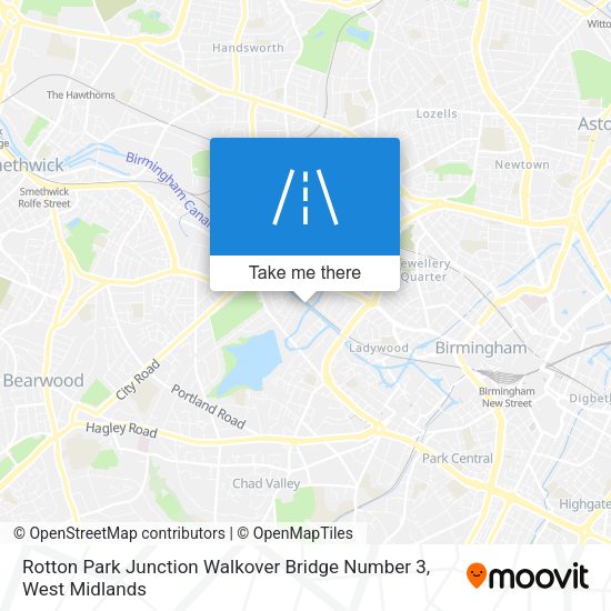 Rotton Park Junction Walkover Bridge Number 3 map