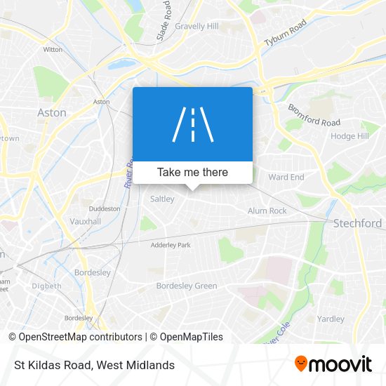 St Kildas Road map