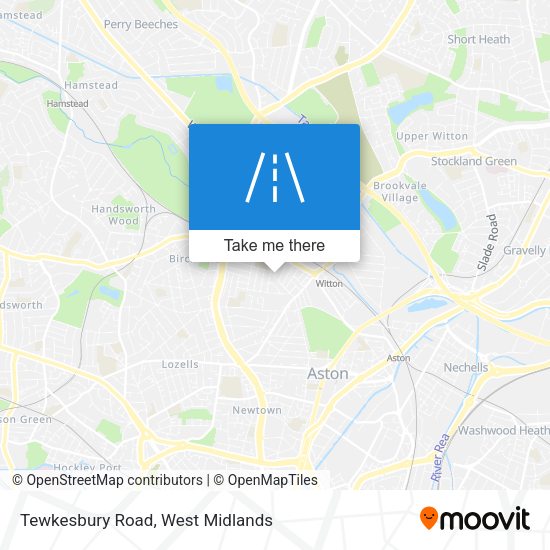 Tewkesbury Road map