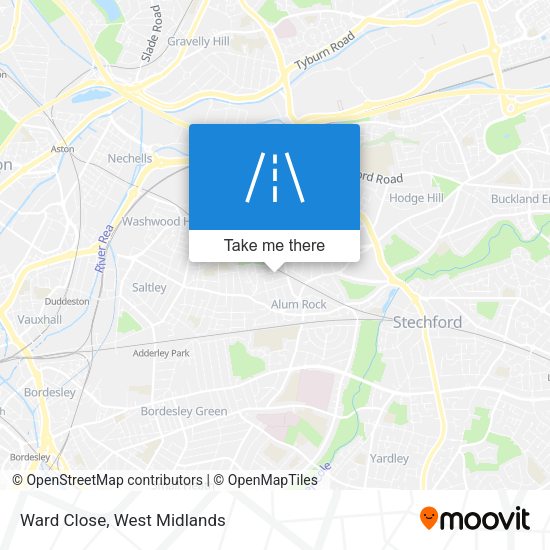 Ward Close map