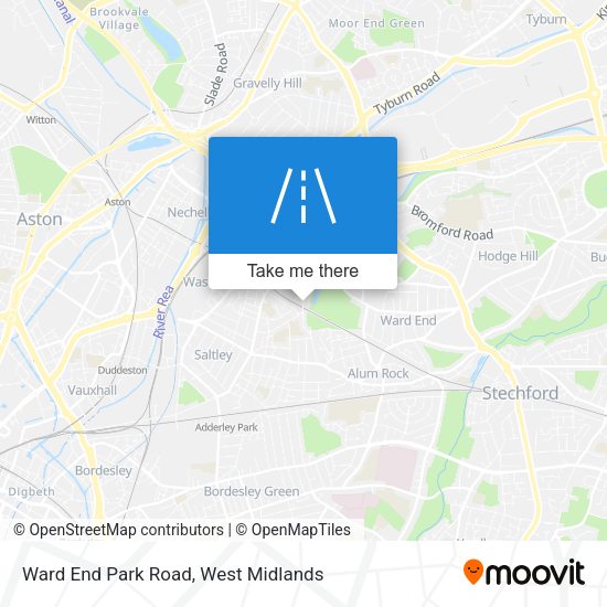 Ward End Park Road map
