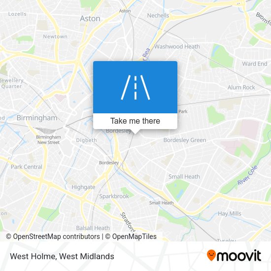 West Holme map