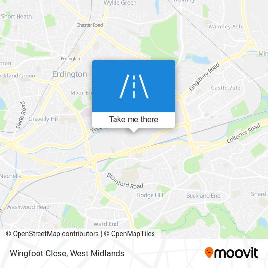 Wingfoot Close map