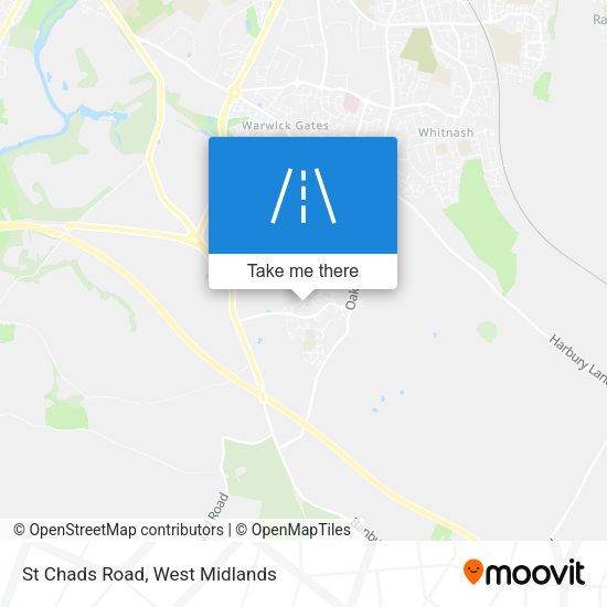 St Chads Road map