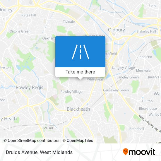 Druids Avenue map