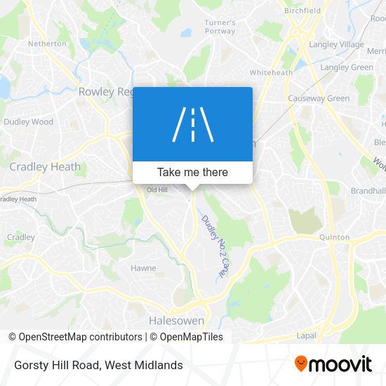 Gorsty Hill Road map