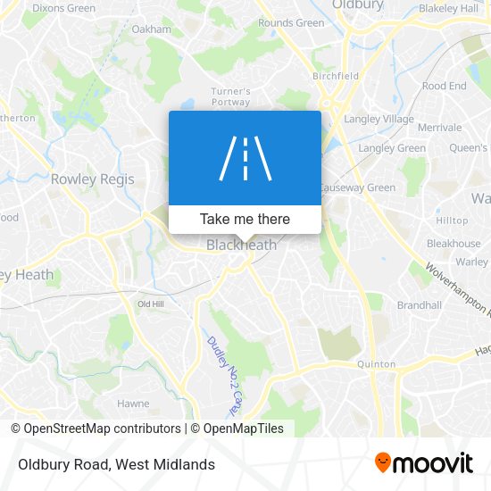 Oldbury Road map