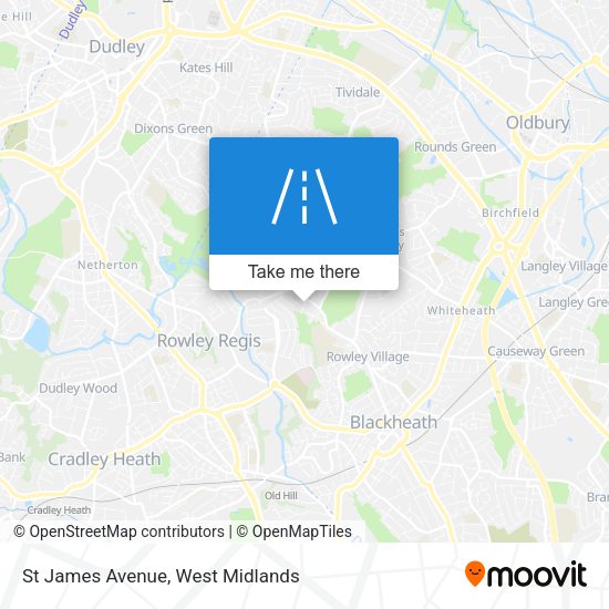 St James Avenue map
