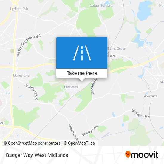 Badger Way map