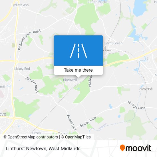 Linthurst Newtown map