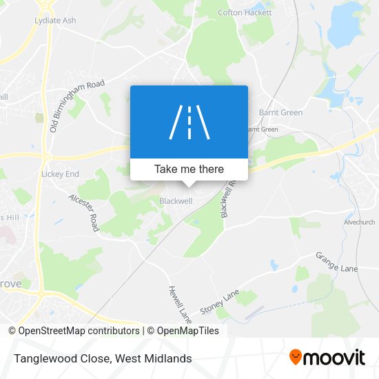 Tanglewood Close map