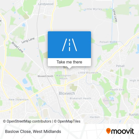 Baslow Close map