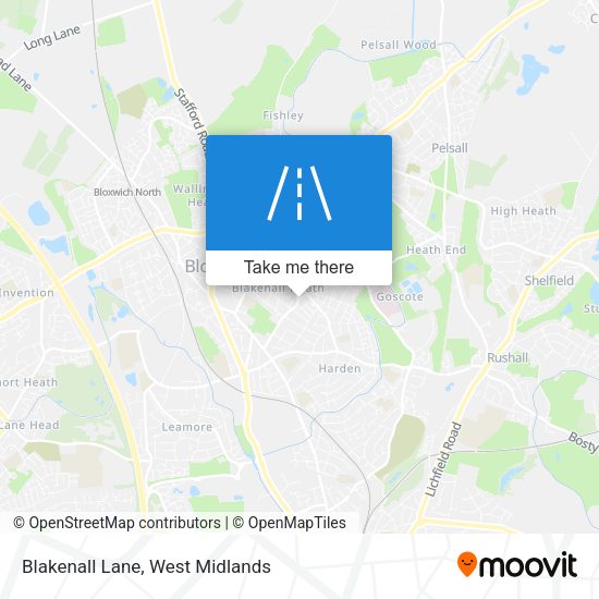 Blakenall Lane map