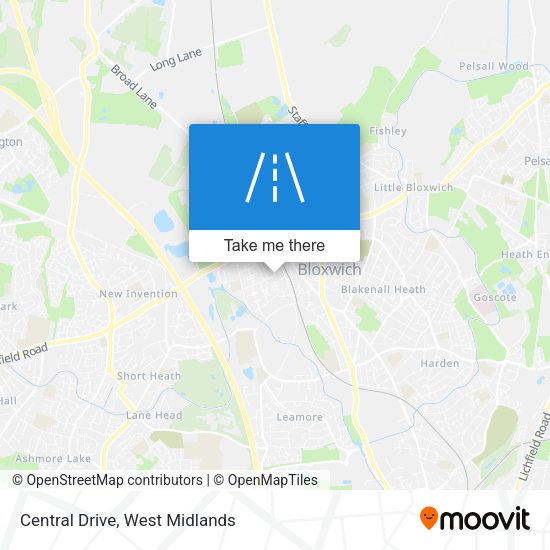 Central Drive map